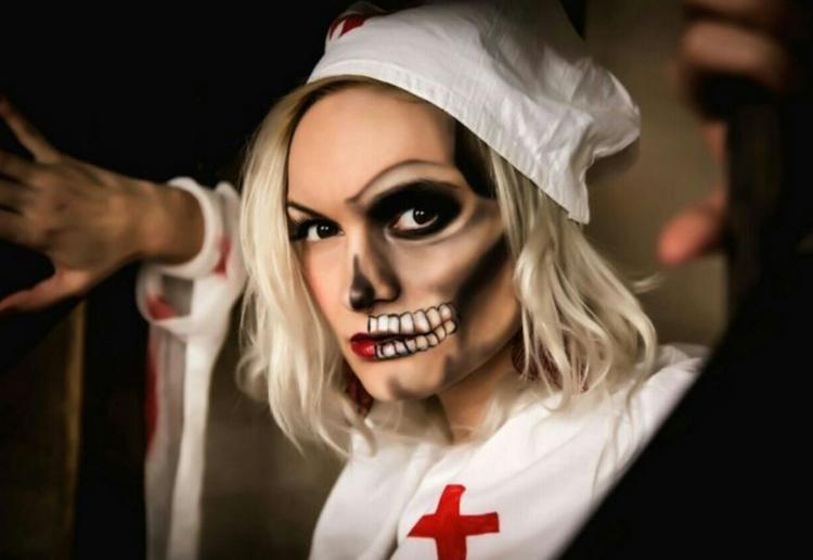 макияж медсестры для хэллоуина
