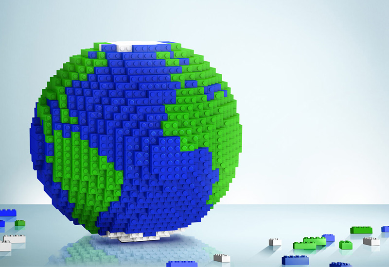 Объемная модель планеты из Лего