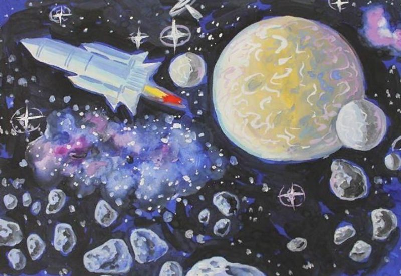 Рисунок на день космонавтики