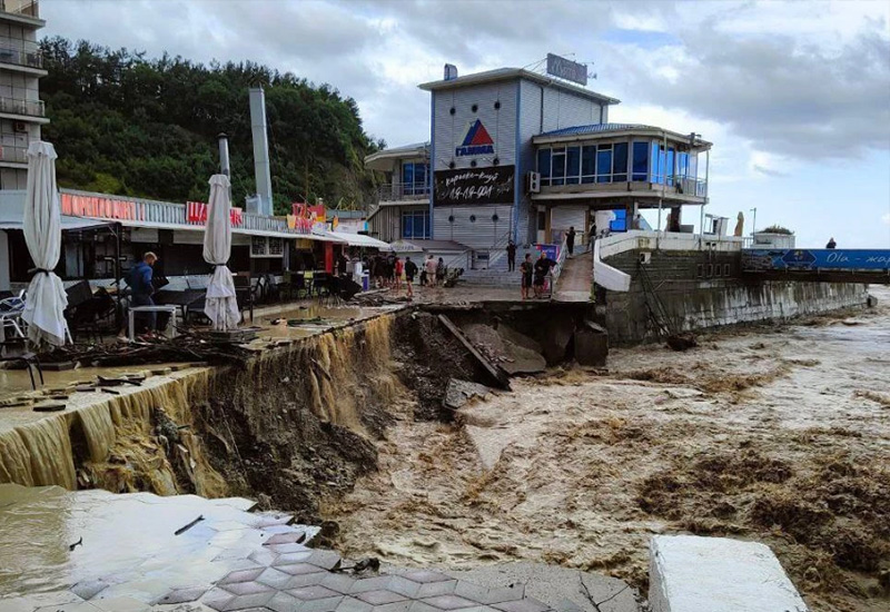 Град и наводнение в районах Туапсе