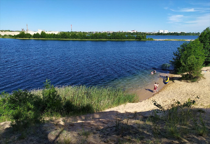 Озеро Силикатное пляж в Нижнем Новгороде