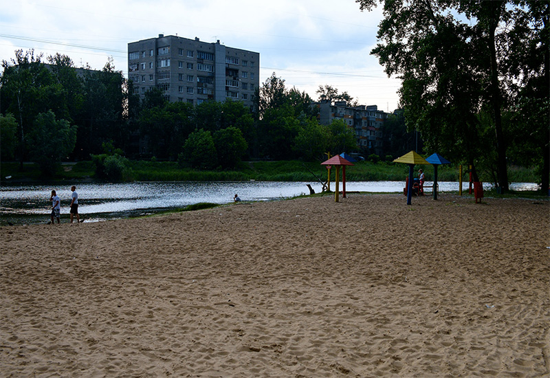 Больничное озеро пляж в Нижнем Новгороде