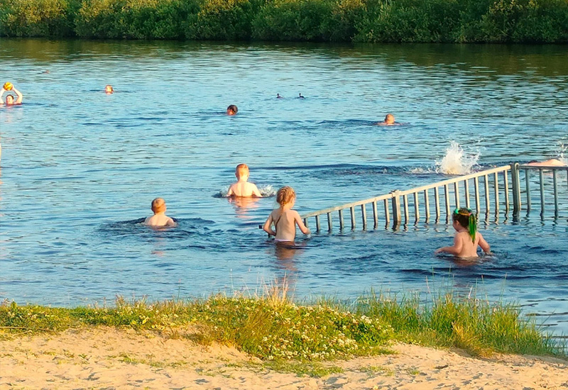 Сортировочное озеро пляж в Нижнем Новгороде