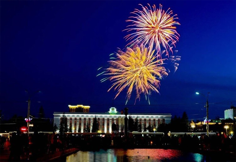 Салют на День города Барнаул